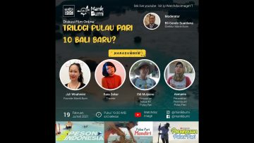 Diskusi Online Trilogi Pulau Pari: 10 Bali Baru?