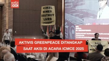 Aktivis Greenpeace Ditangkap Saat Aksi di Acara Indonesia Critical Minerals Conference & Expo 2025